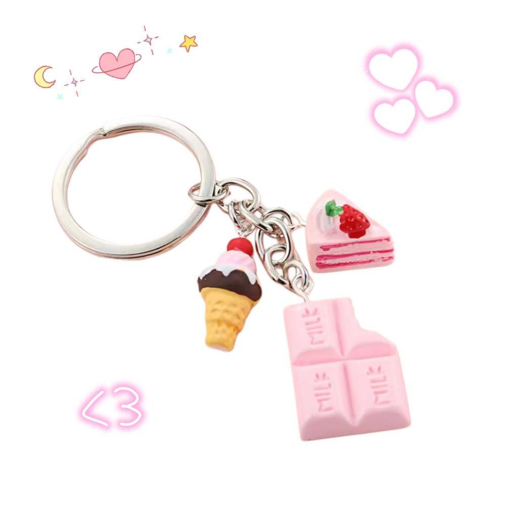 Mini Food Keychains (Random Set of 3)